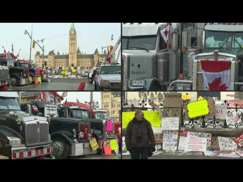 Ottawa trucker protest against Covid restrictions enters 13th day
