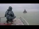 Ukrainian border guards patrol on Azov Sea amid tensions with Russia