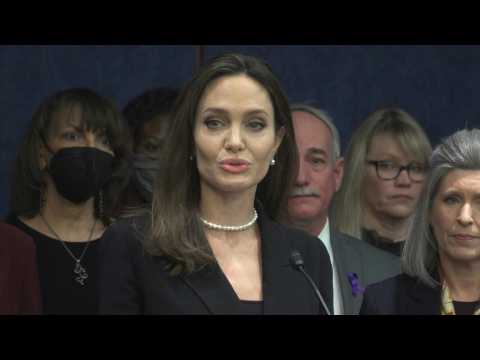 Angelina Jolie renews push for domestic violence law
