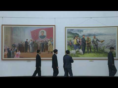 North Korea marks late leader's birthday with art exhibition