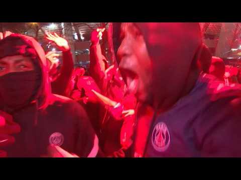 PSG fans celebrate Champions League win against Real Madrid