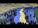 Ukrainians deploy giant national flag to mark 'Unity Day'