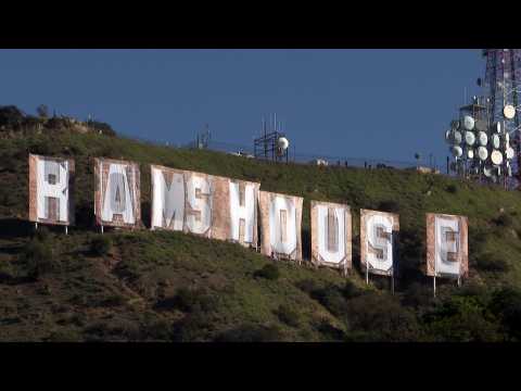 Iconic 'Hollywood' sign reads 'Ram's House' after LA Super Bowl win