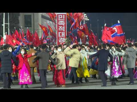 North Korea marks late leader's birthday with dance and fireworks
