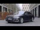 The new Audi A8 L 60 TFSI quattro Exterior Design in Manhattan Grey