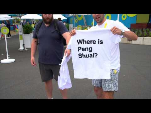 'Where is Peng Shuai?' shirts handed to Australian Open fans