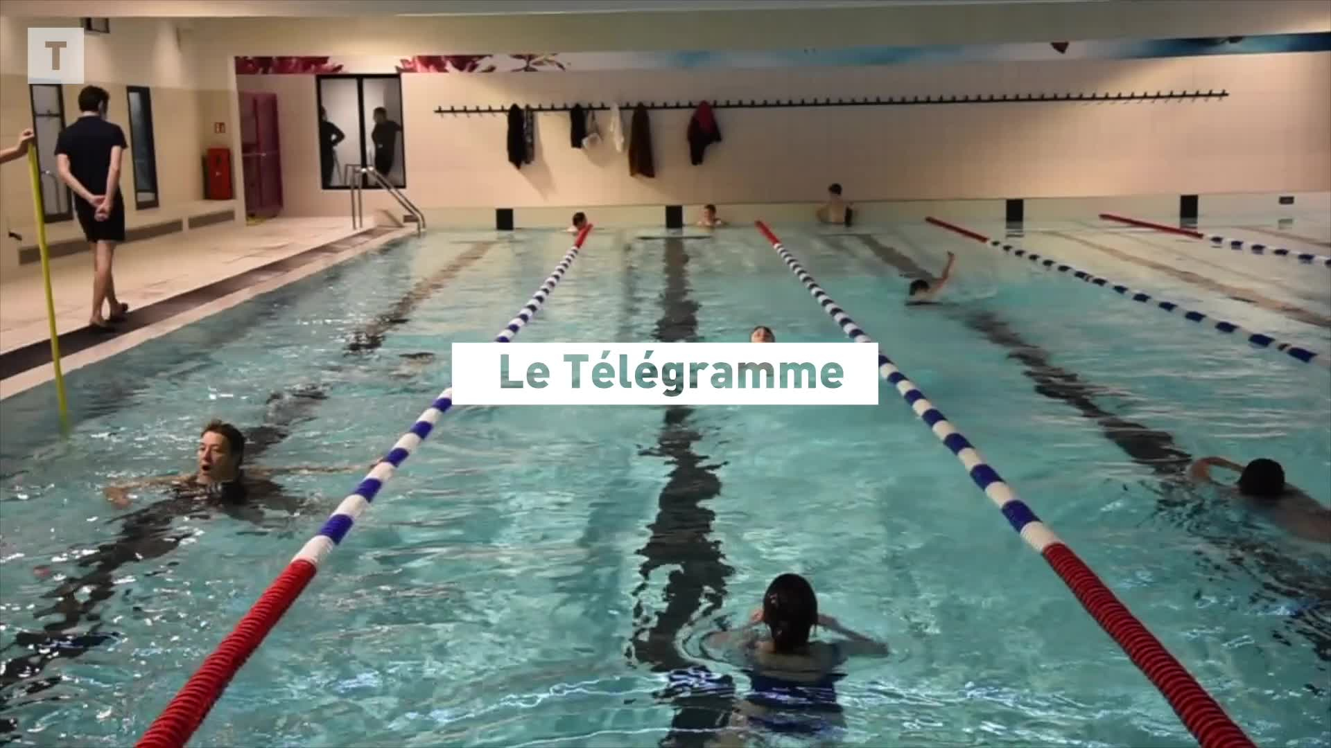 la ministre des Sports et le champion Alain Bernard inaugurent la piscine AulnéO (Le Télégramme)