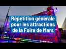 Répétition générale pour les attractions de la Foire de Mars