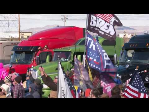 US truckers launch 'People's Convoy' in pandemic protest