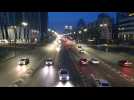 Images of traffic in Kiev after Putin announces Russian military operation