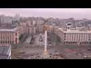 Air raid sirens ring in centre of Kyiv