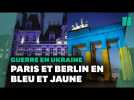 Paris et Berlin s'illuminent aux couleurs de l'Ukraine
