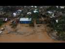 Aerial shots of village flooded after Cyclone Emnati hits Madagascar