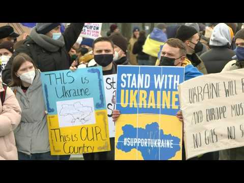 Rally against the Russian invasion of Ukraine in Berlin