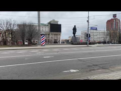 Donetsk: images of the city center as Russia invades Ukraine
