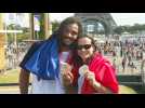 Jeux paralympiques: de retour de Tokyo, les athlètes acclamés au Trocadéro