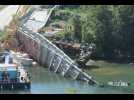 Pont de Mirepoix-sur-Tarn : le camion retiré des eaux deux ans après le drame