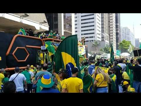 People gather in Sao Paulo to show support for Bolsonaro's government