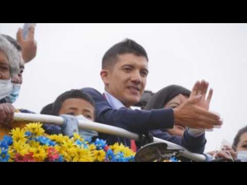 Ecuadorian city of Tulcan welcomes home Olympic champion in cycling with a massive party
