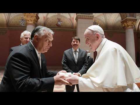 Pope Francis meets Hungarian Prime Minister Viktor Orbán before mass