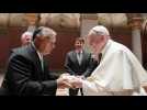 Pope Francis meets Hungarian Prime Minister Viktor Orbán before mass