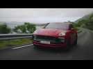 The new Porsche Macan GTS in Carmine Red Driving Preview