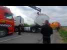 Blangy-sur-Ternoise : un camion-citerne au fossé, 36 000 L d'hydrocarbures évacués
