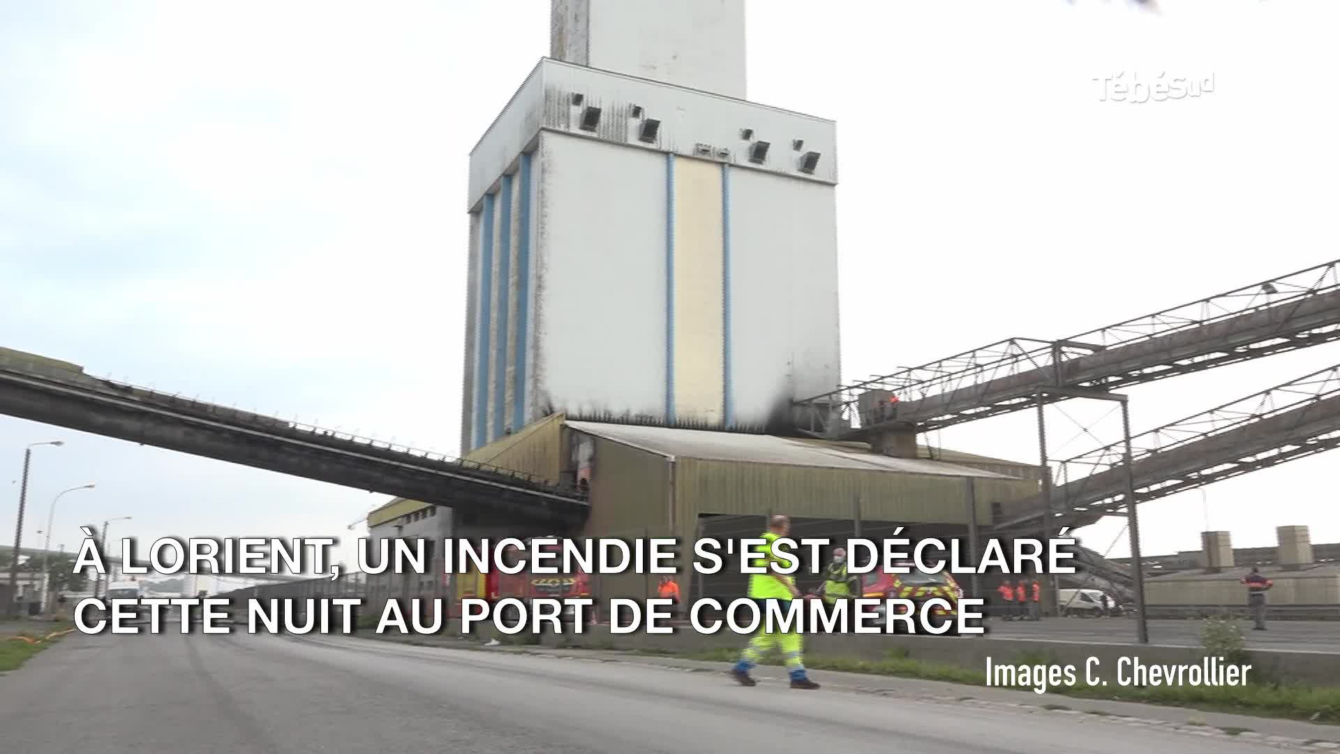 Incendie au port de commerce de Lorient : 45 pompiers mobilisés (Le Télégramme)