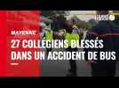 VIDÉO. Mayenne : 27 collégiens blessés, dont deux graves dans un accident de bus