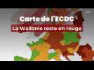 Carte de l'ECDC : Wallonie et Bruxelles en rouge, la Flandre repasse en orange