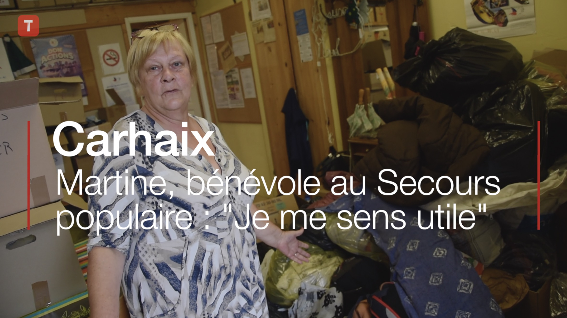Carhaix. Martine, bénévole au Secours populaire : "Je me sens utile" (Le Télégramme)