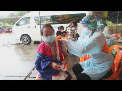 Stateless people from hill tribe minority groups receive COVID-19 vaccine in Bangkok