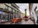 Boulogne : la grande échelle déployée pour la chute d'une cheminée