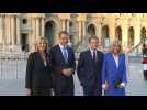 France's Macron, Greece's Mitsotakis arrive at the Louvre to open new exhibit
