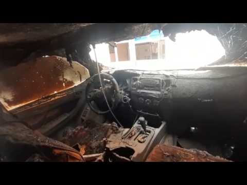 Footage of car in Kabul after US drone attack
