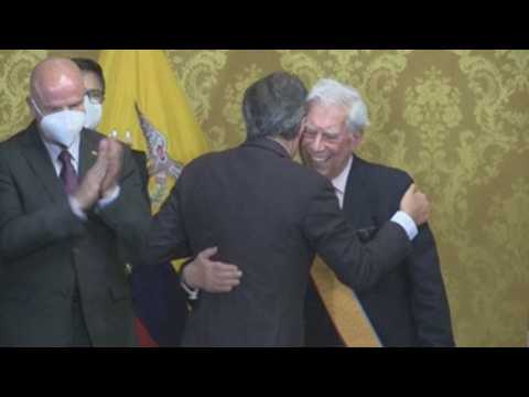 Ecuador decorates Peruvian writer Mario Vargas Llosa