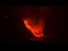 Canary Islands volcano lava reaches sea