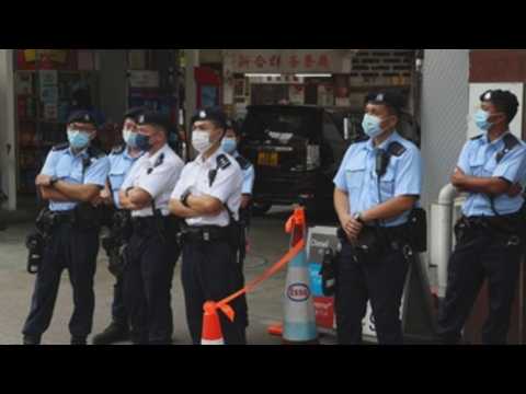 Police gather evidence from closed June 4th Museum in Hong Kong