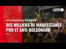 VIDÉO. Des milliers de personnes pro et anti-Bolsonaro ont manifesté au Brésil
