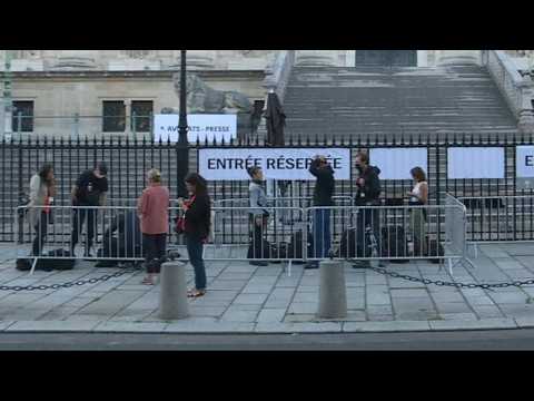 13 November: journalists at courthouse for Paris attacks trial