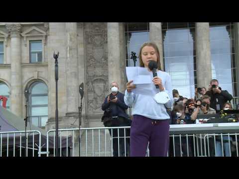 Greta Thunberg addresses Berlin Fridays for Future protest ahead of elections