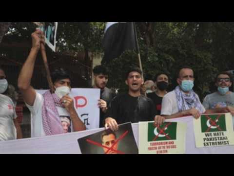 Afghan refugees protest against Pakistan in New Delhi