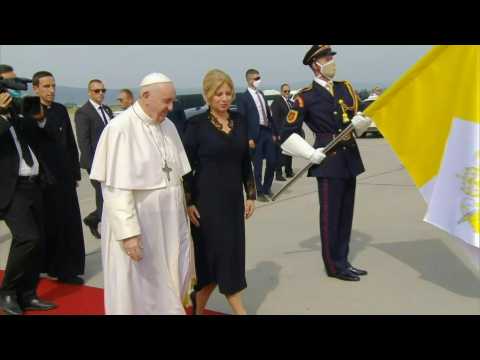 Farewell ceremony for Pope Francis at Bratislava airport