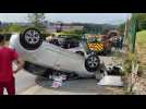 Accident au niveau de la gendarmerie de Desvres.