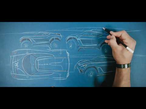 CUPRA Tavascan Extreme E Concept - the latest technology emerges...using a pencil