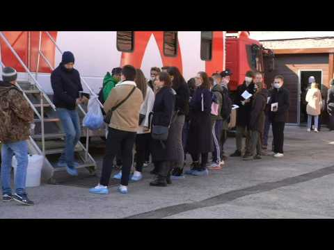 Students queue to donate blood in wake of Perm campus shooting