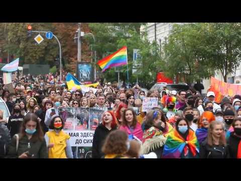 7,000 people march a Kiev Pride