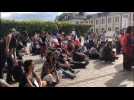 Manifestation des anti pass sanitaire devant la médiathèque de Troyes