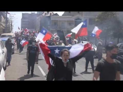 Thousands protest against migrant influx in northern Chile