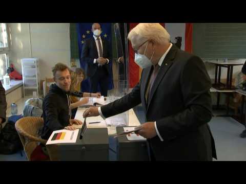 German president Steinmeier votes in Berlin